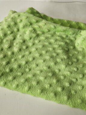 Lime Green Minky Dot Textured Plush Bubble pillowcase 26x20
